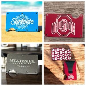 Brand new Custom Anything You Want Engraved‎ RFID Minimalist Wallet You Pick